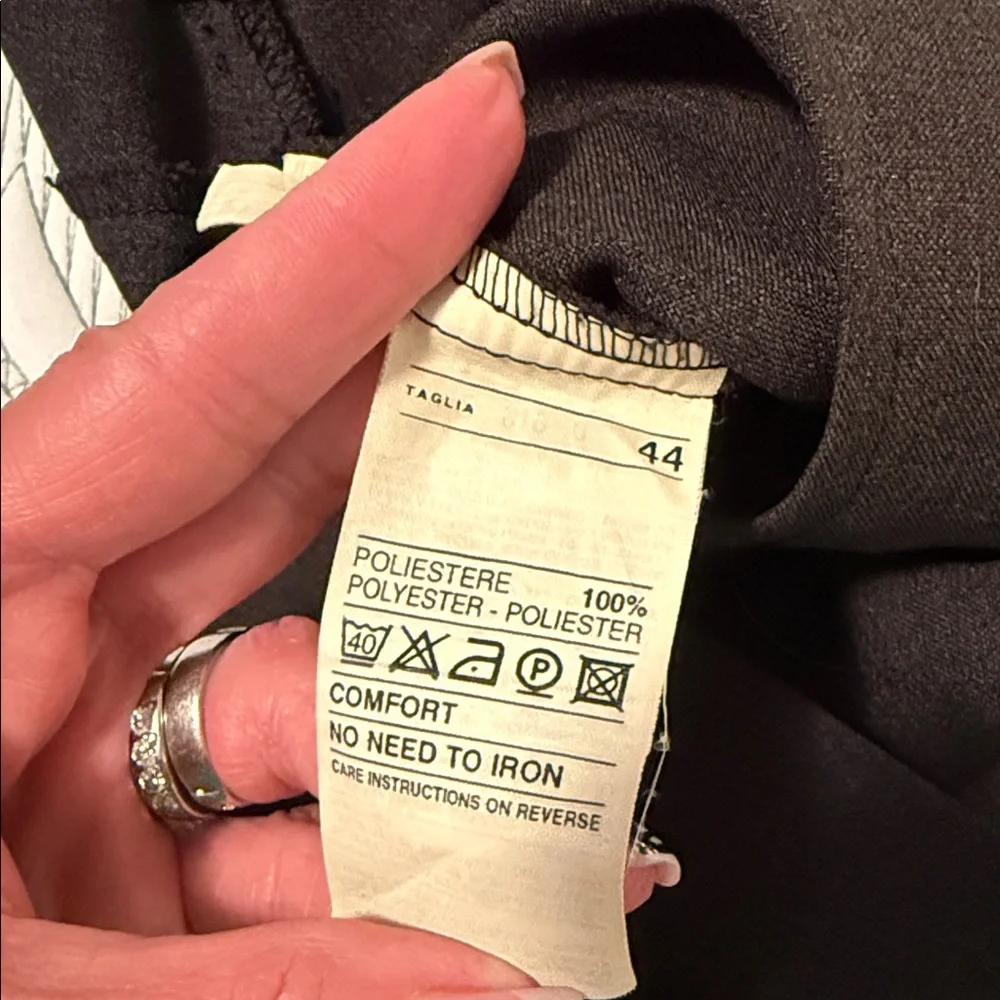 United Colors of Benetton Elegant Black Unlined Women's Skirt-size 44
